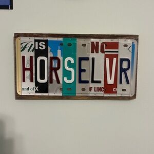 “HORSELVR” horse lover license plate wall decor!